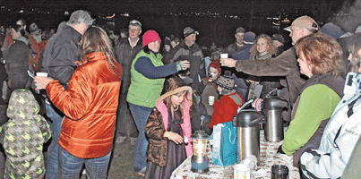 Enjoy hot chocolate while you watch