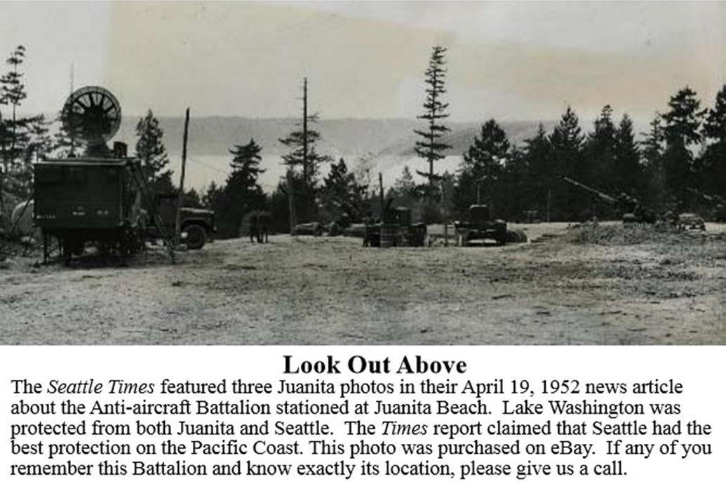 1952 Anti-aircraft Battalion at Juanita Beach in Blackberry Preserves Newsletter