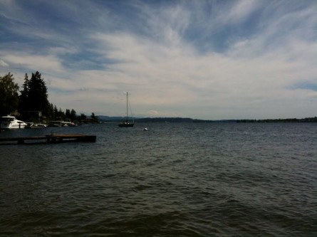 A beautiful beach, O.O. Denny Park is a delight for swimmers, divers,  sailors, and kayakers,  but the waters can be dangerous for untrained swimmers. 