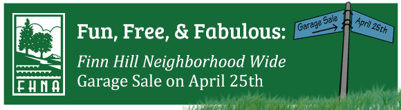 The 2015 Finn Hill Garage Sale is April 25th!